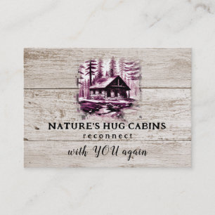 Carte De Visite *~* AP49 Croquis Rustique Cabine Plaques en bois Q