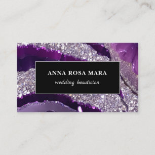 Carte De Visite *~* AP66 Glam QR Lavende Purple Silver Parties sci