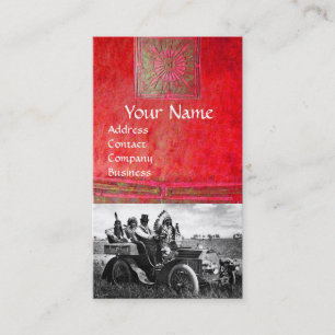 CARTE DE VISITE APACHES ET GERONIMO CONDUISANT UNE VOITURE À MOTEU