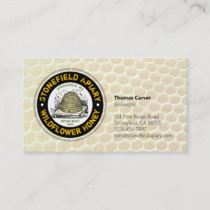 Carte De Visite Apiary Golden Honeycomb