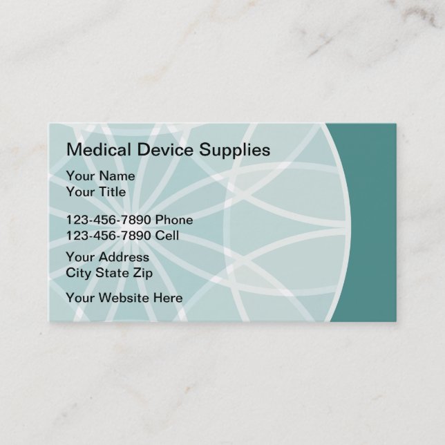 Carte De Visite Appareil médical Suupplies (Devant)