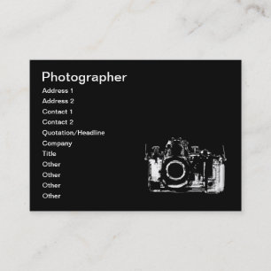 CARTE DE VISITE APPAREIL-PHOTO DE VISION DE RAYON X - NOIR ET