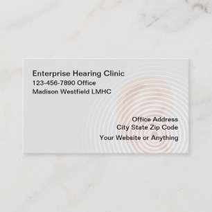 Carte De Visite Appareils auditifs Otolaryngologiste Cabinet médic