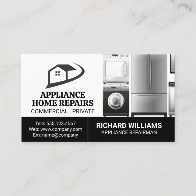 Carte De Visite Appareils de cuisine | Logo de la maison (Devant)