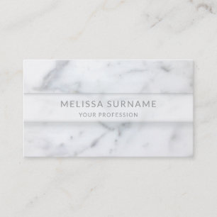Carte De Visite Apparence de texture de marbre simple et nom perso