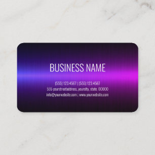 Carte De Visite Apparence en métal mauve en acier inoxydable clair