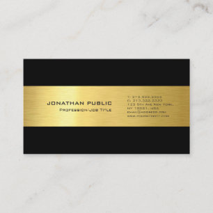 Carte De Visite Apparence en or noir professionnel moderne élégant