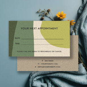 CARTE DE VISITE APPARTEMENT D'ART ABSTRAIT LIME GREEN MODERNE KRAF