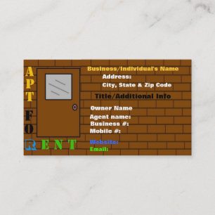Carte De Visite Appartement pour le loyer