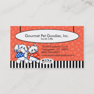 Carte De Visite Appetit d'os de chien de chat ! Aliments pour anim
