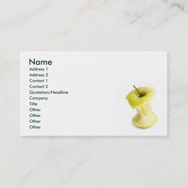 Carte De Visite Apple creusent (Devant)