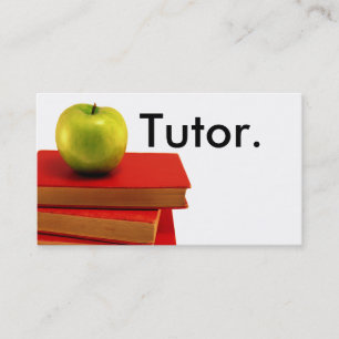 Carte De Visite Apple et tuteur verts de livres