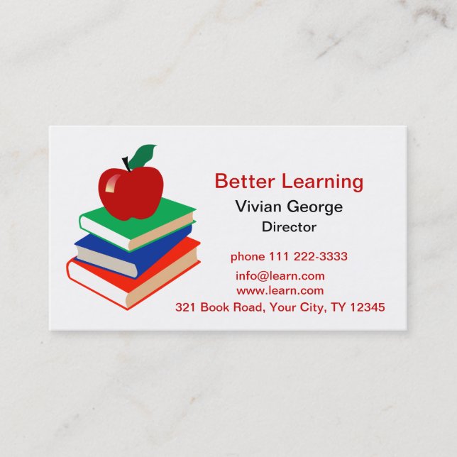 Carte De Visite Apple, livres, éducation (Devant)