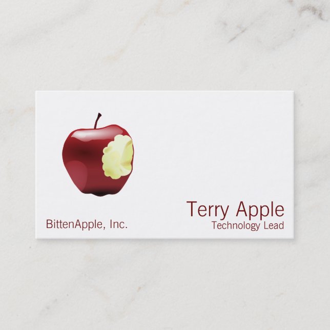 Carte De Visite Apple mordu (Devant)