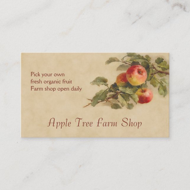 Carte De Visite Apple portent des fruits des ventes (Devant)