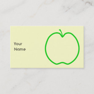 Carte De Visite Apple vert décrivent