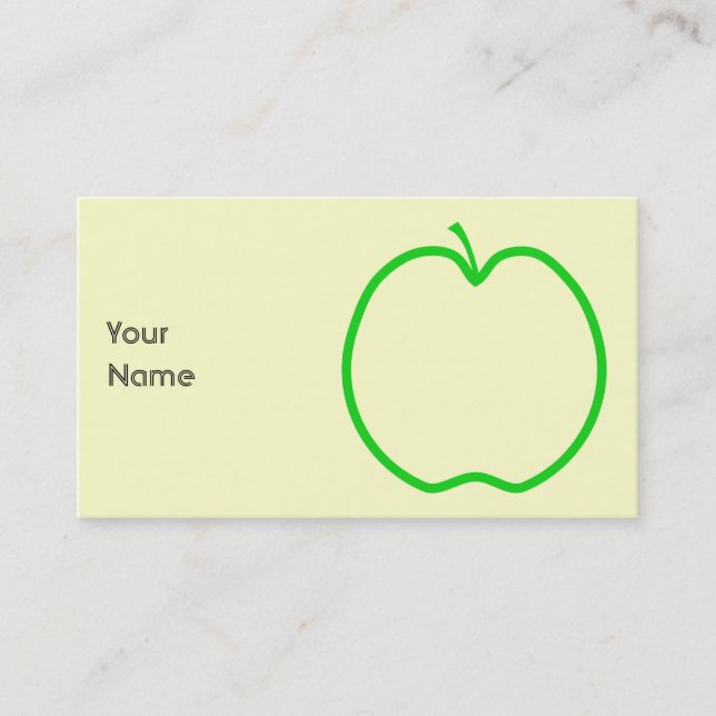 Carte De Visite Apple vert décrivent (Devant)