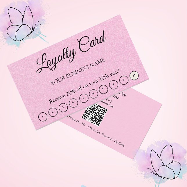 Carte De Visite Appréciation du client de code QR simple Fidélité  (Créateur téléchargé)