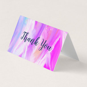 Carte De Visite Appréciation du client Merci Peinture à huile viol