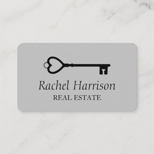 Carte De Visite Appréciation du concepteur de l'immobilier à clé v (Devant)