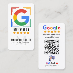 Carte De Visite Appuyez pour examiner le code QR de l'avis Google