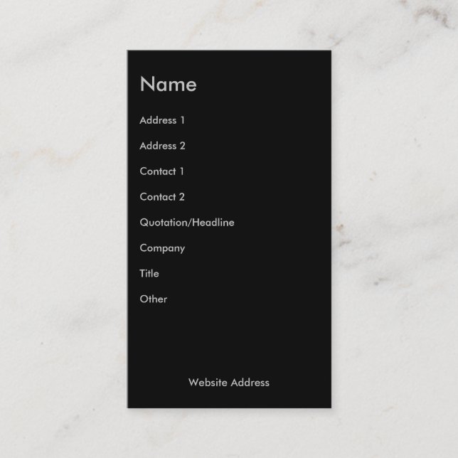 Carte De Visite Après l'obscurité (Devant)