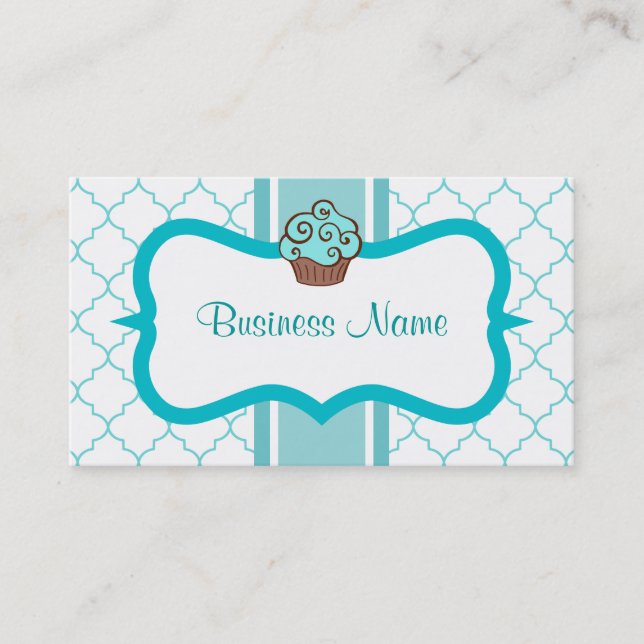 Carte de visite Aqua Cupcake (Devant)