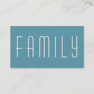 Carte De Visite Aqua FAMILY COUNSELOR Simple Style V39