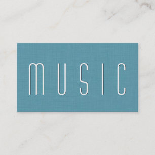Carte De Visite Aqua MUSIC TEACHER Style simple V53