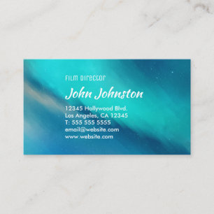 Carte De Visite Aqua Ocean Blue Abstrait Northern Lights
