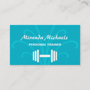 Carte De Visite Aqua Personal Trainer Haltère