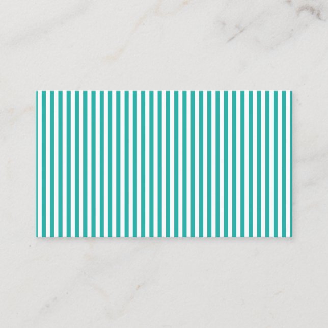 Carte De Visite aqua rayé (Devant)
