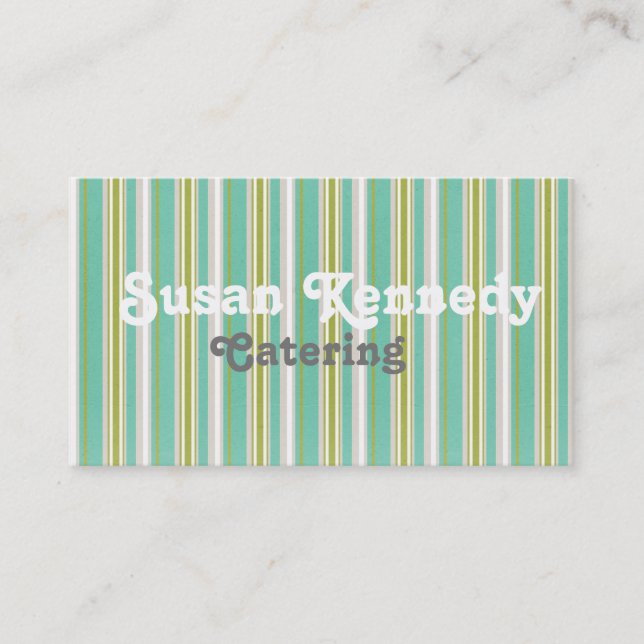 Carte de visite Aqua Stripes (Devant)