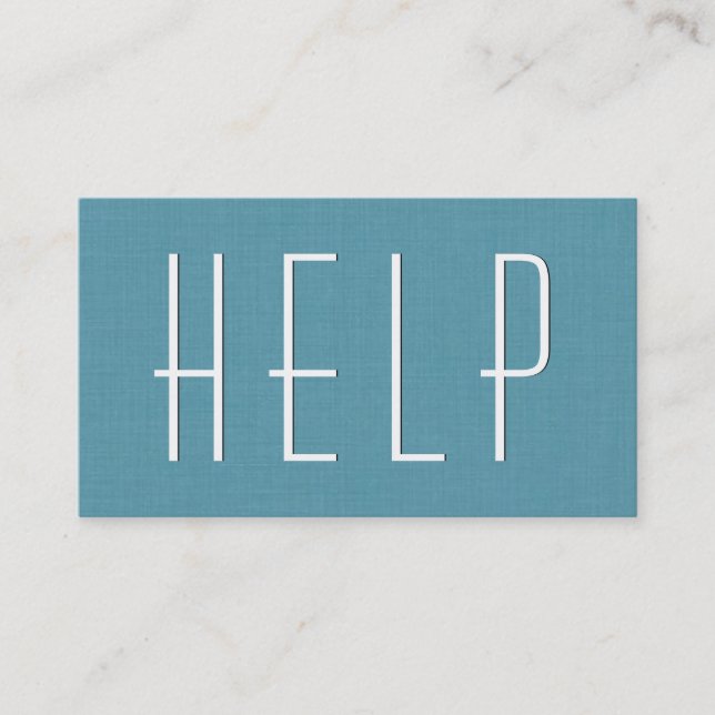 Carte De Visite Aqua VOLUNTEER Style simple V40 (Devant)