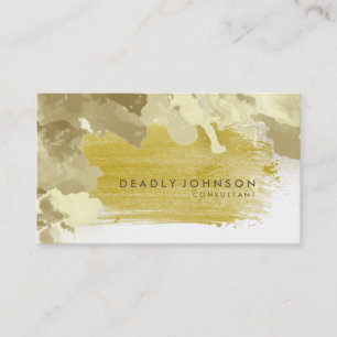 Carte De Visite Aquarelle Abstrait Elégant Cool Jaune Nature