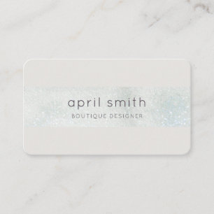 Carte De Visite Aquarelle Abstraite Aqua Silver Brush Stoke Aquare