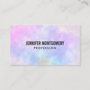 Carte De Visite Aquarelle Abstraite bleu violet élégant