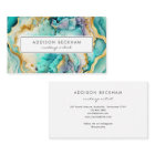 Aquarelle Abstraite couleur or Turquoise moderne