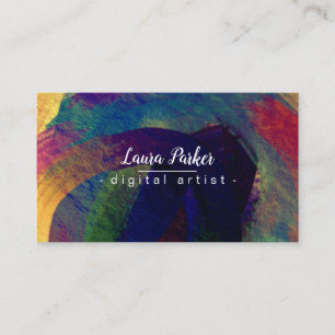 Carte De Visite Aquarelle Abstraite Elégante Splatter Stroke Art