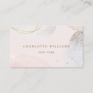 Carte De Visite Aquarelle abstraite rose vif moderne