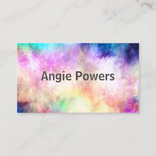 Carte De Visite aquarelle artistique abstraite colorée