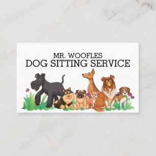 Carte De Visite Aquarelle assise chien animal