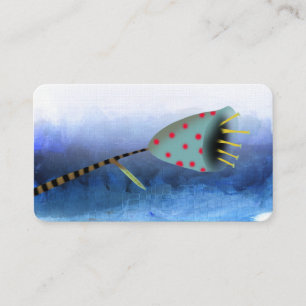 Carte De Visite Aquarelle bleu marine