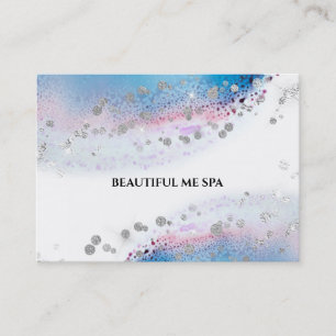 Carte De Visite *~* Aquarelle bleu pastel Parties scintillant Abst