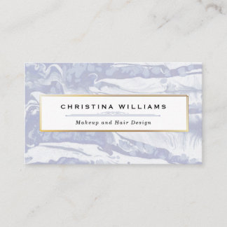 Carte De Visite Aquarelle bleue Abstraite et minimaliste