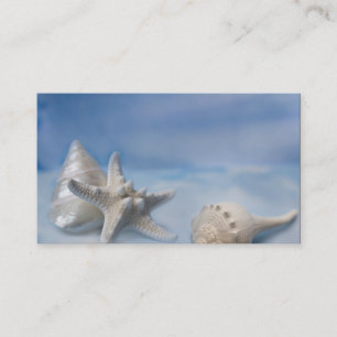 Carte De Visite Aquarelle bleue peinte à la main de poissons
