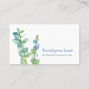 Carte De Visite Aquarelle botanique Plante d'Eucalyptus