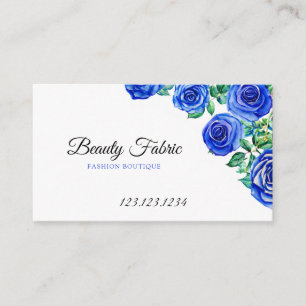 Carte De Visite Aquarelle Boutique de vêtements Rose bleu