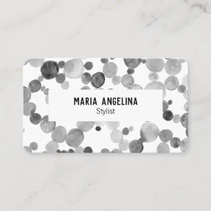 Carte De Visite Aquarelle bulles Spots & points minimaliste chic