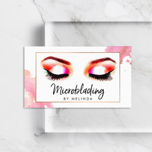 Carte De Visite Aquarelle créative sourcils froncés Microblading